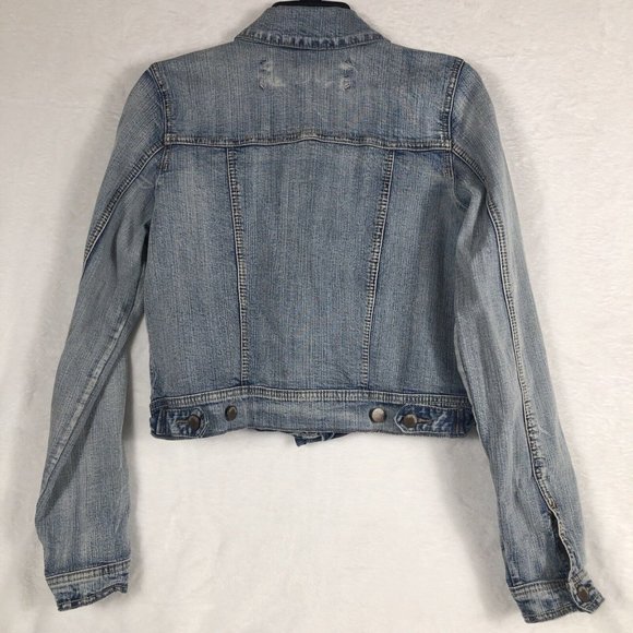 Red Camel Girls Denim Jacket Vintage Stretch Comfort Premium Coat Size Medium - Picture 13 of 14